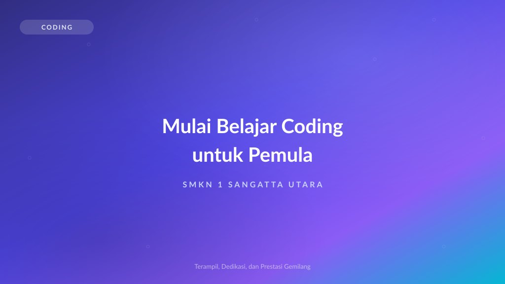 Mulai Belajar Coding untuk Pemula